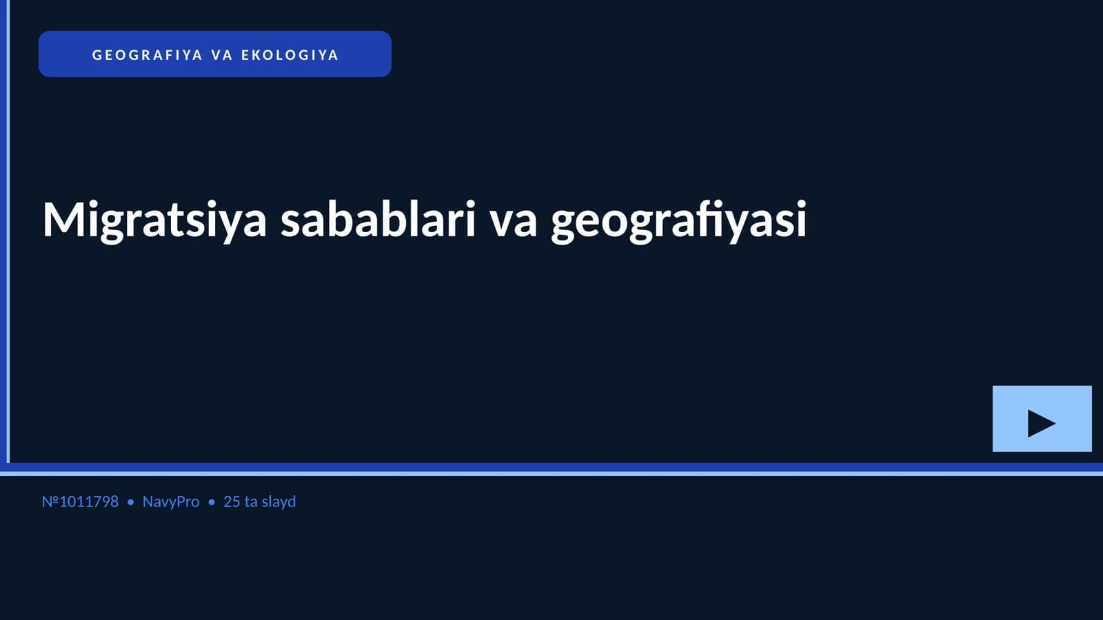 Migratsiya sabablari va geografiyasi