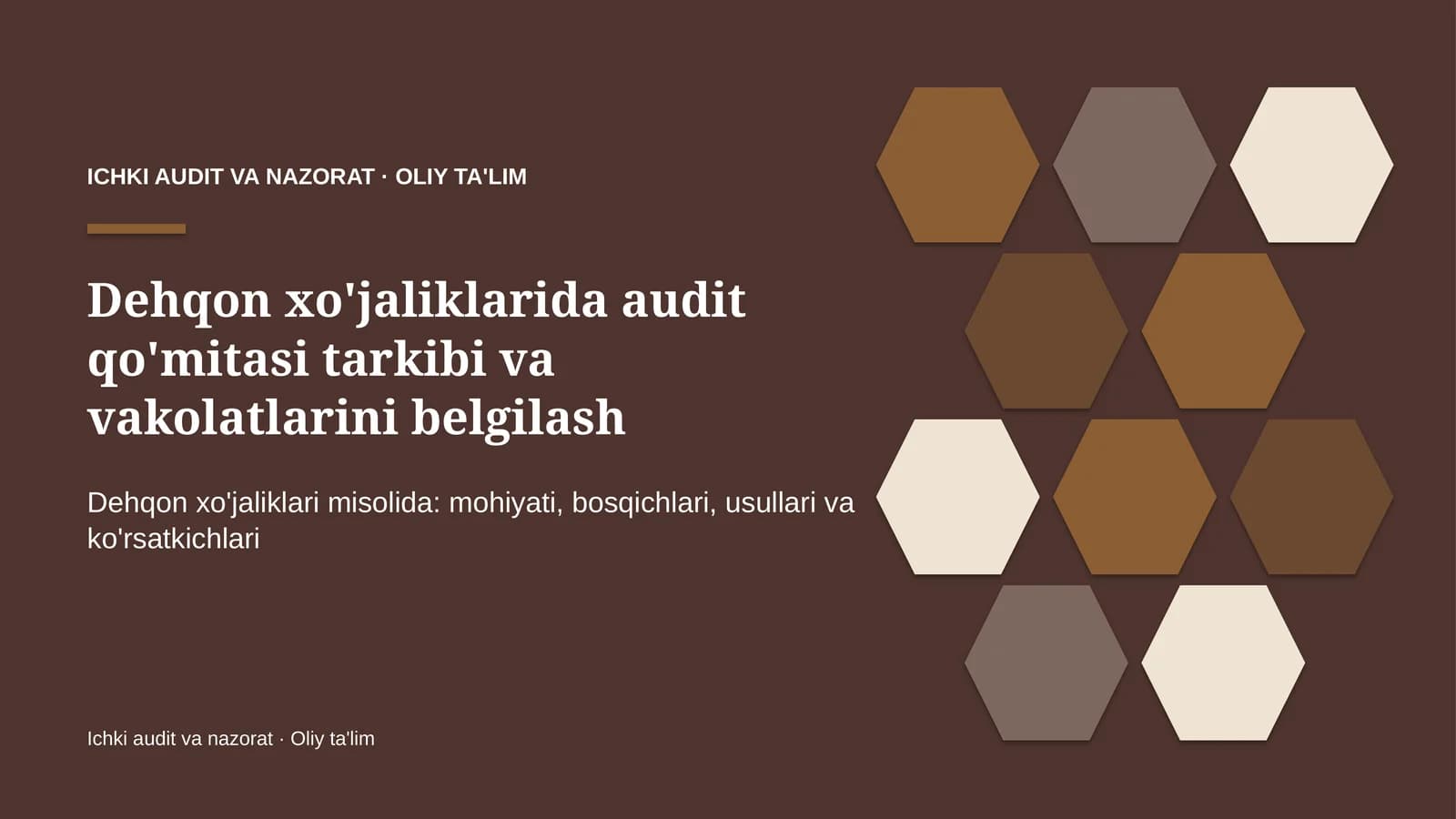 Audit qo'mitasi tarkibi va vakolatlari: mohiyati