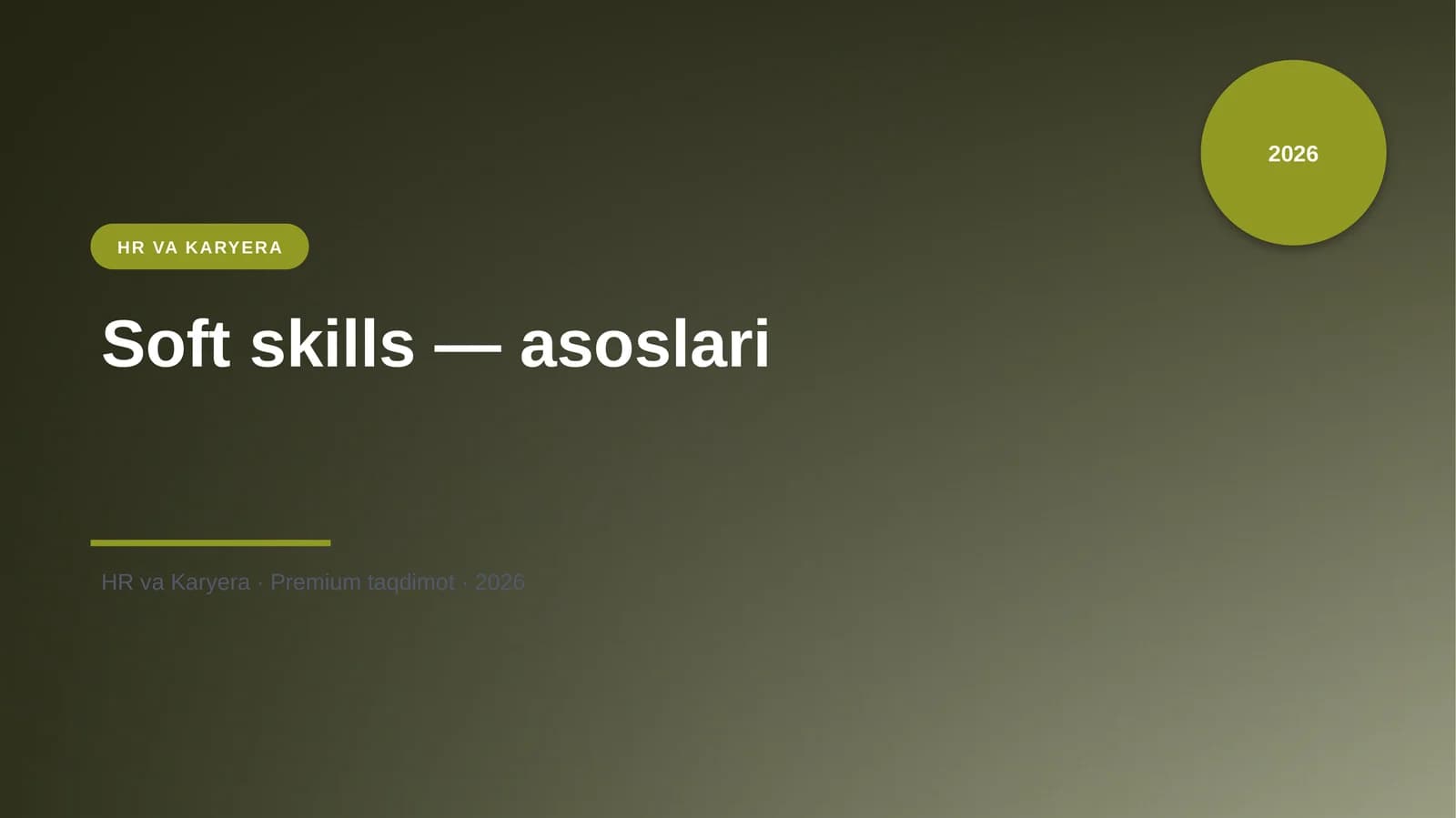 Soft skills — asoslari