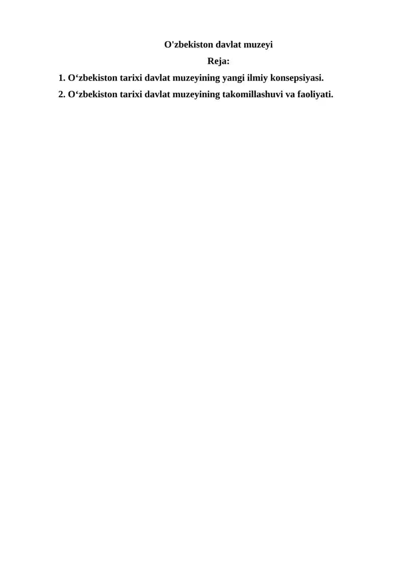 O'zbekiston davlat muzeyi
