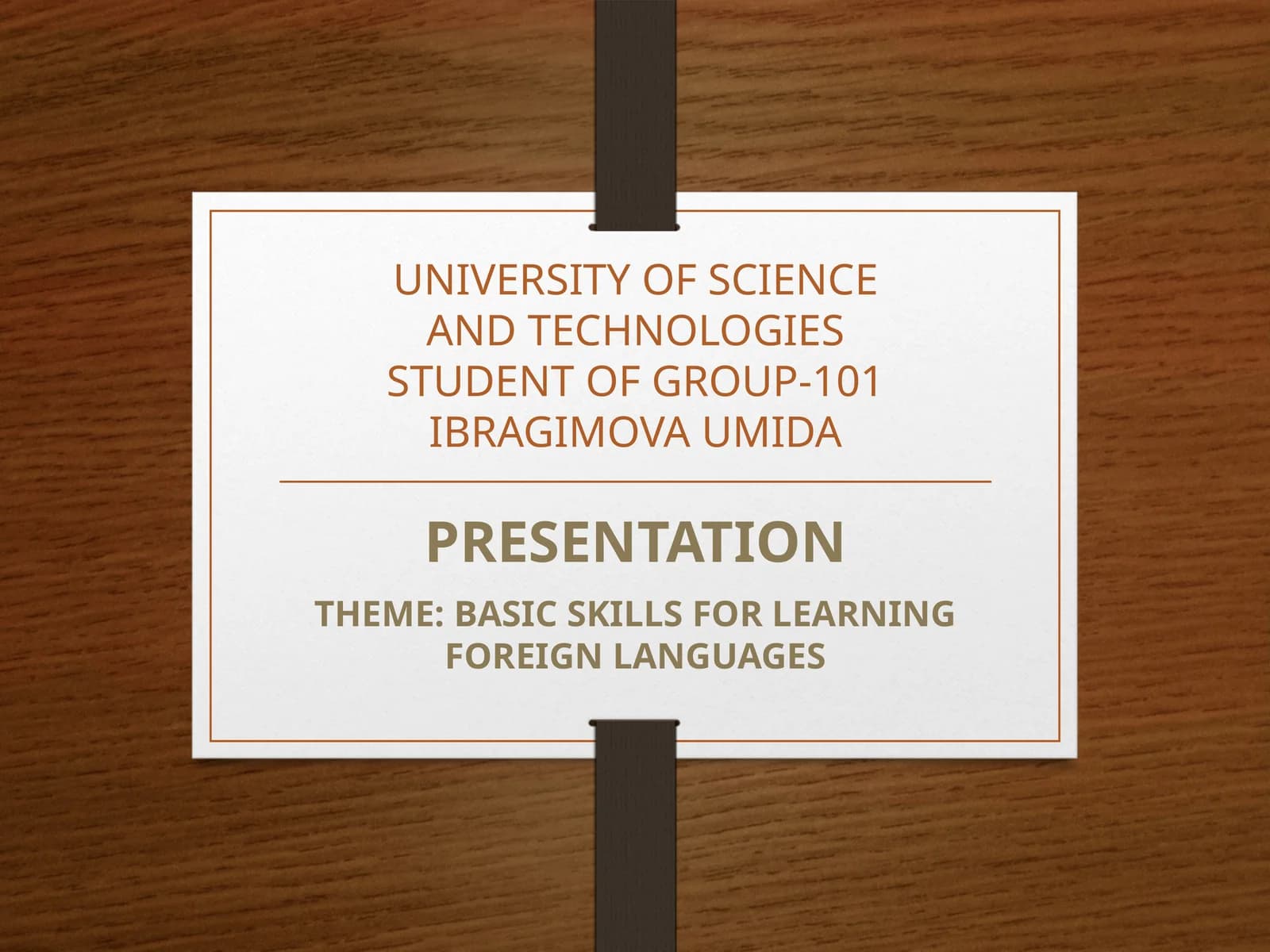 BASIC SKILLS FOR LEARNING FOREIGN LANGUAGES
