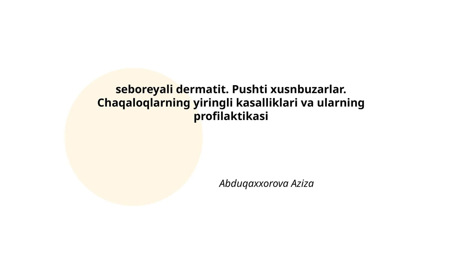 Seboreyalik dermatitning sabablari