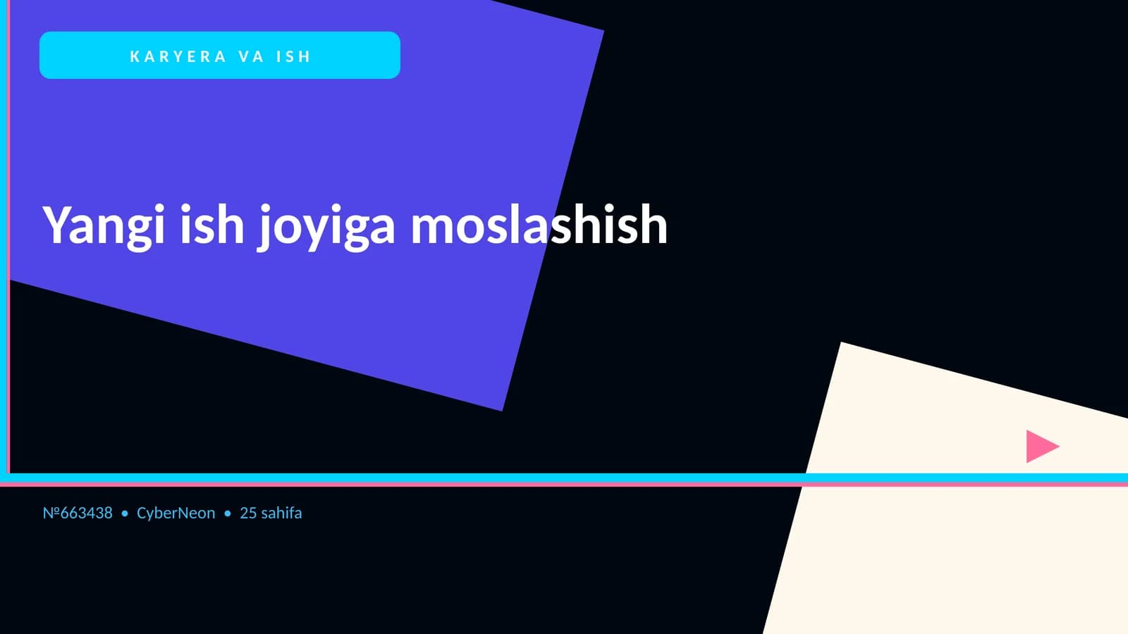 KARYERA VA ISH Yangi ish joyiga moslashish