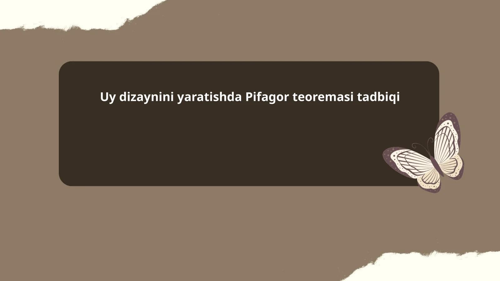 Pifagor teoremasi tadbiqi