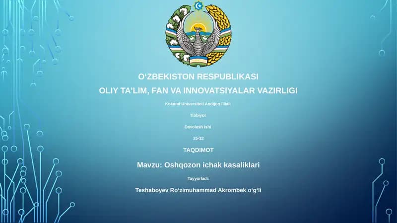 Oshqozon ichak kasaliklari