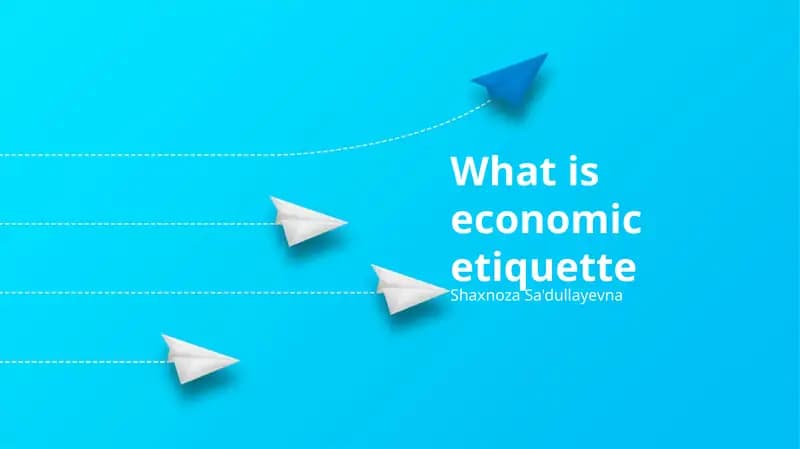 What is economic etiquette
