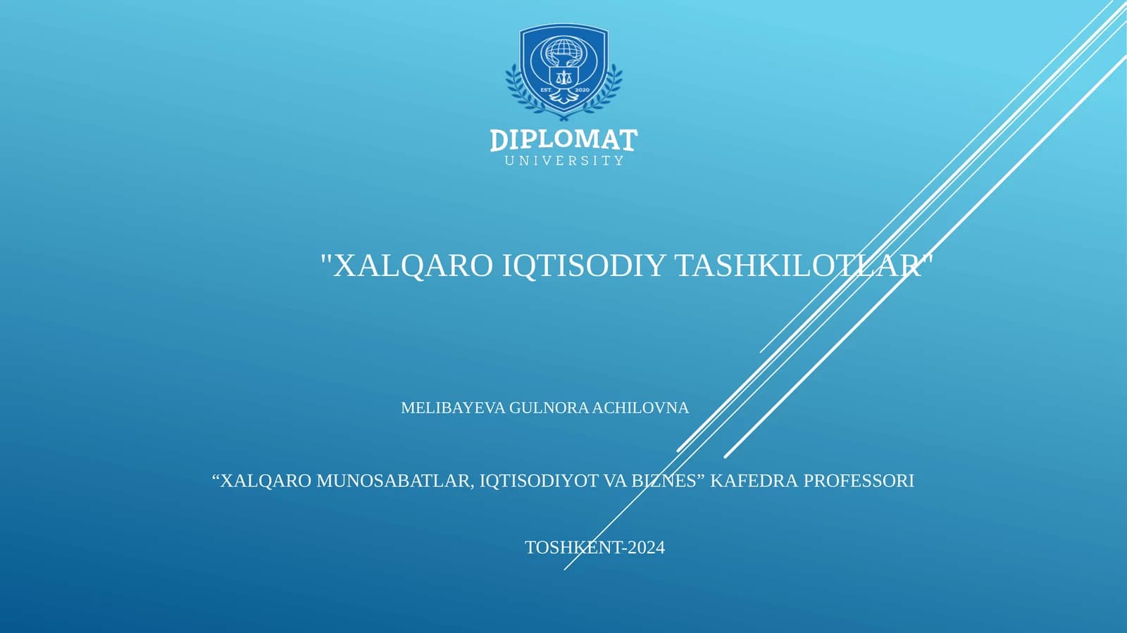 Xalqaro iqtisodiy tashkilotlar