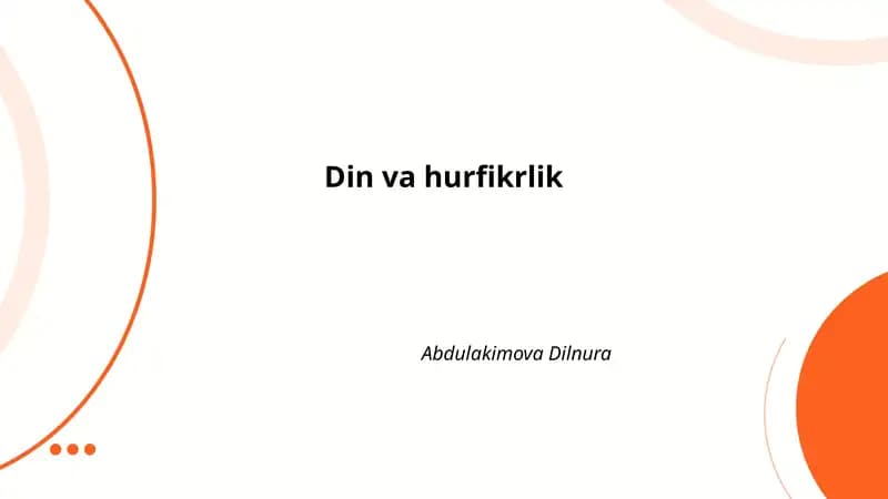 Din va hurfikrlik
