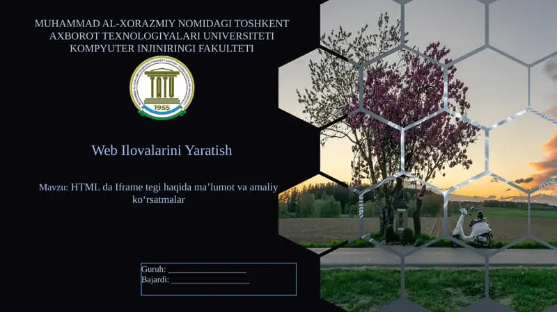 HTML da Iframetegihaqidama’lumotvaamaliyko‘rsatmalar