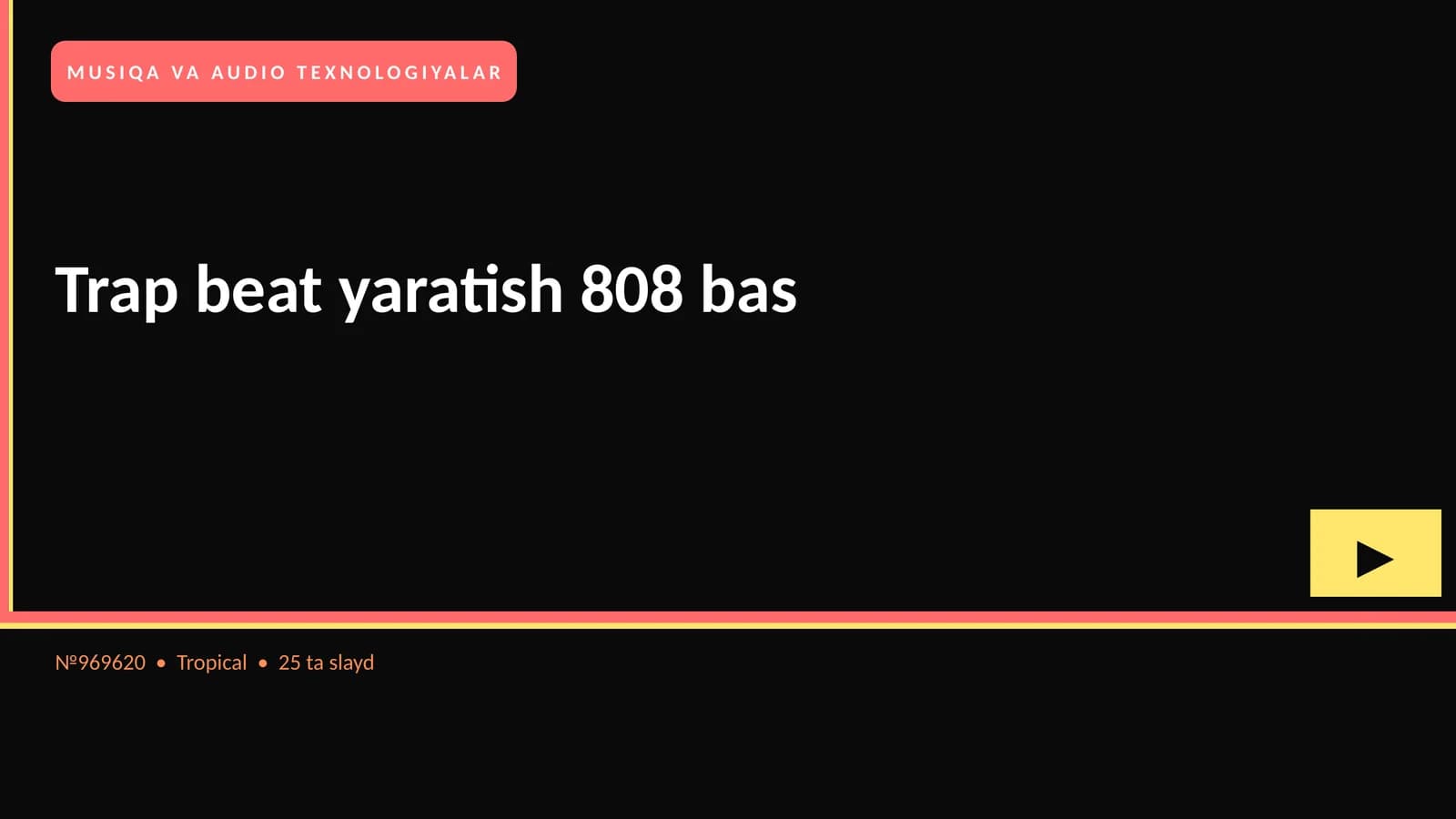 MUSIQA VA AUDIO TEXNOLOGIYALAR