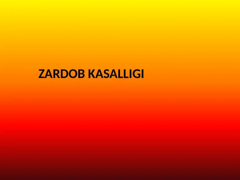 Zardob   kasalligi