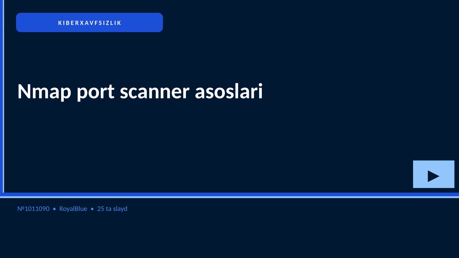 Nmap port scanner asoslari