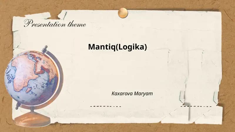 Mantiq(Logika)