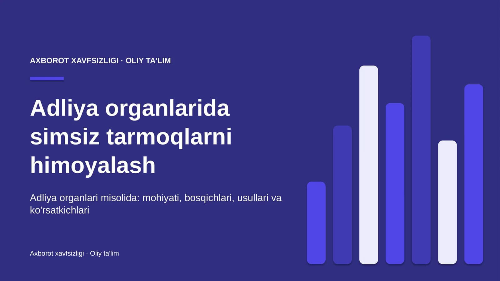 Adliya organlarida simsiz tarmoqlarni himoyalash