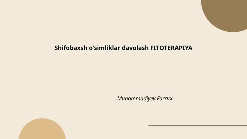 Fitoterapiya