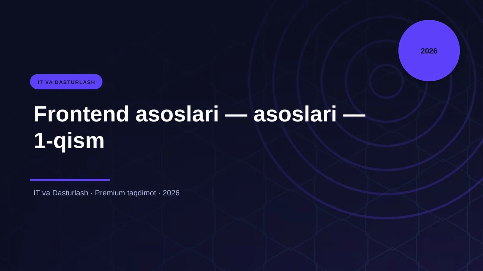Frontend asoslari — asoslari — 1-qism