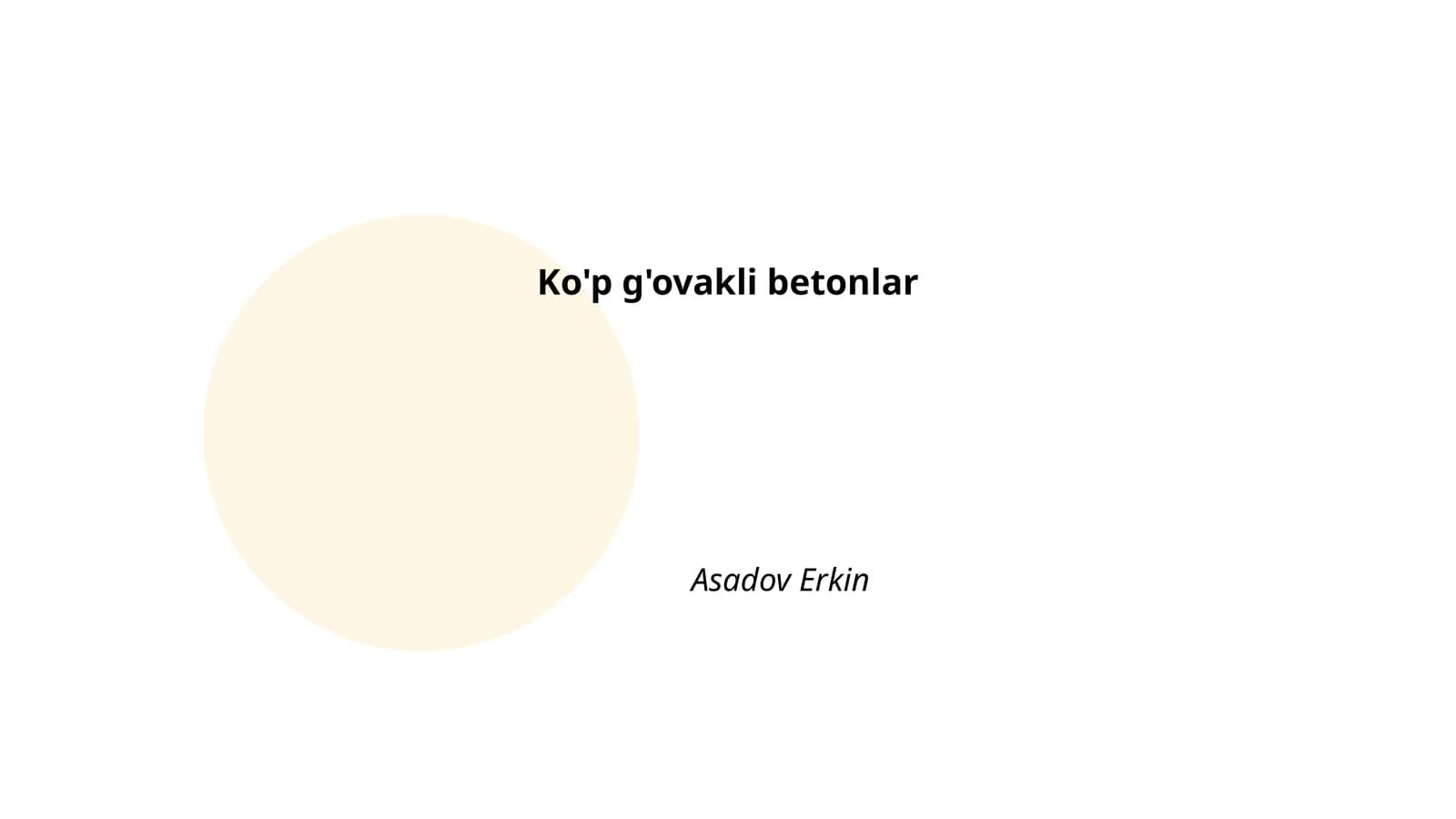 Ko'p g'ovakli betonlar