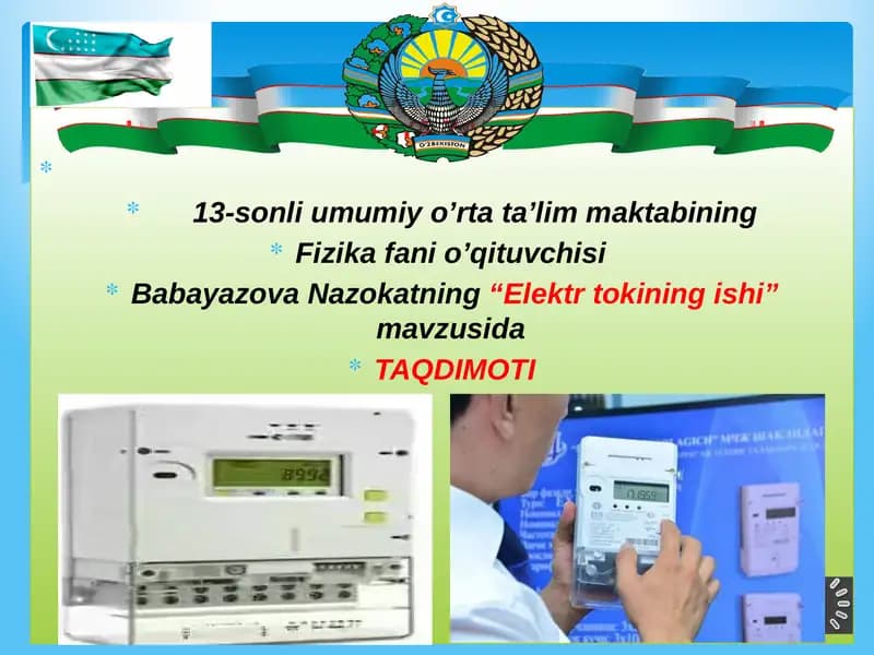 Elektr tokining ishi