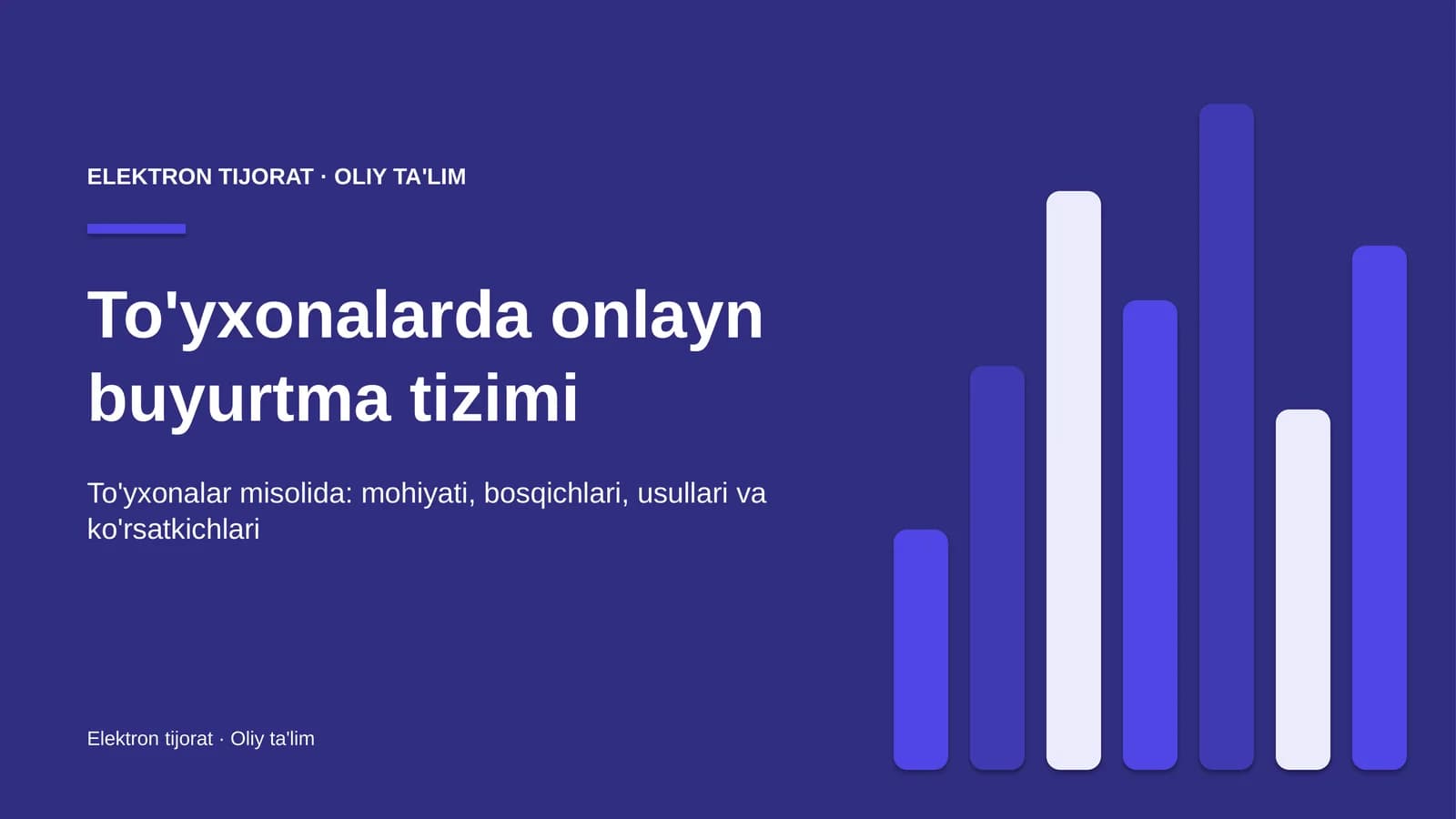 To'yxonalarda onlayn buyurtma tizimi