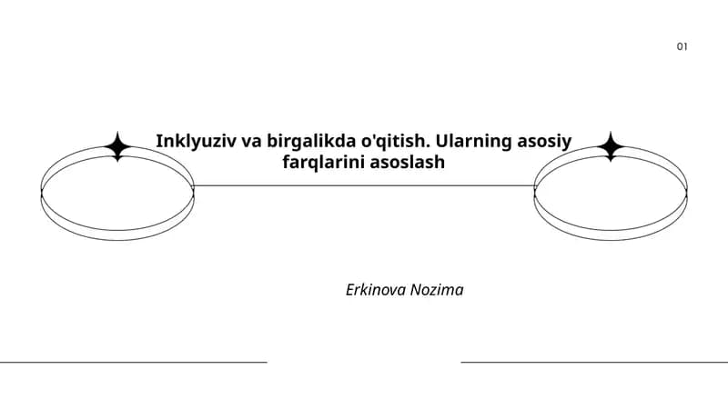 Inklyuziv va birgalikda o'qitish