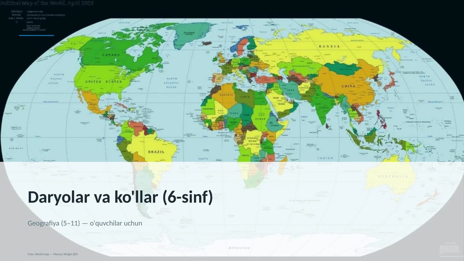 Daryolar va ko'llar (6-sinf)