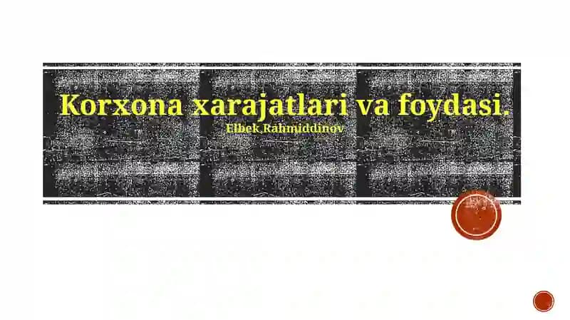 Kompaniya Xarajatlari