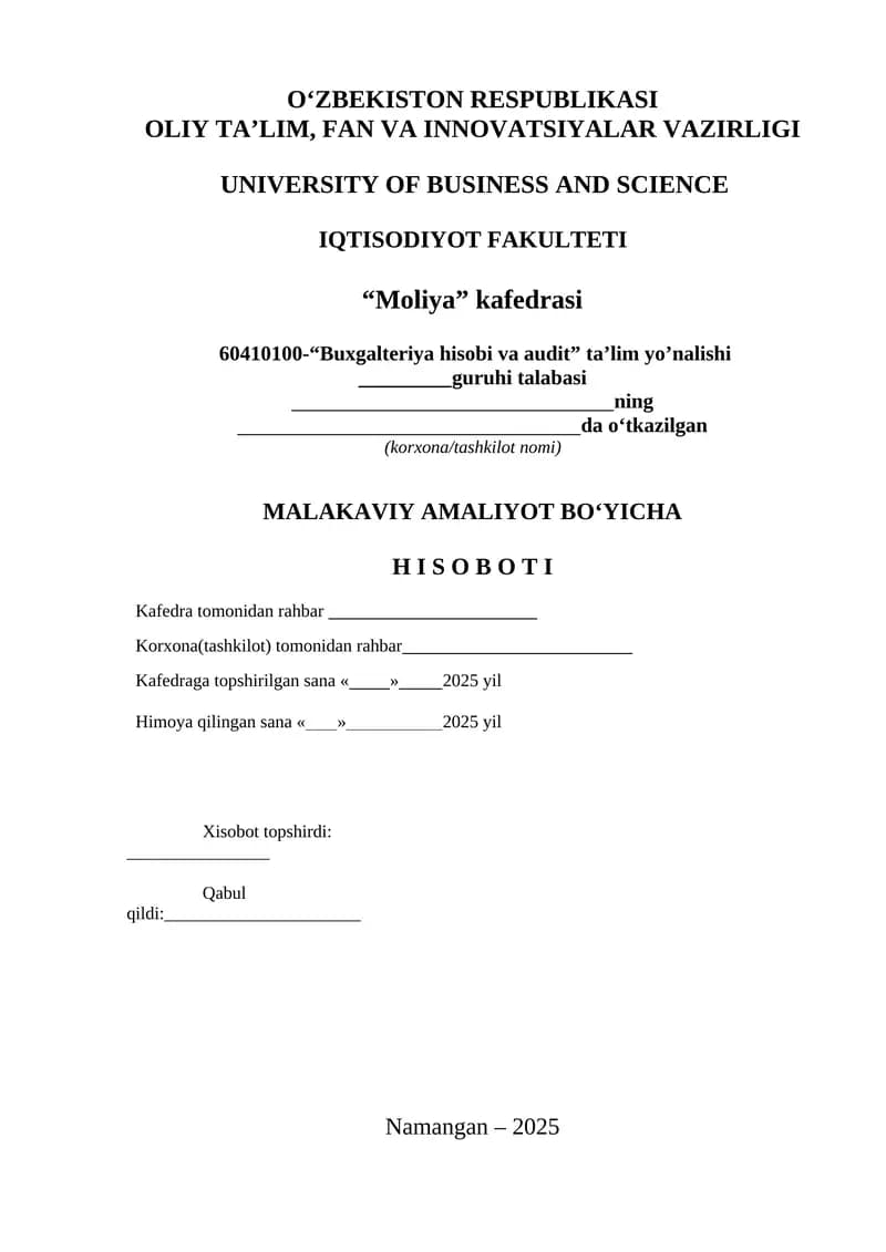 Moliya kafedrasi