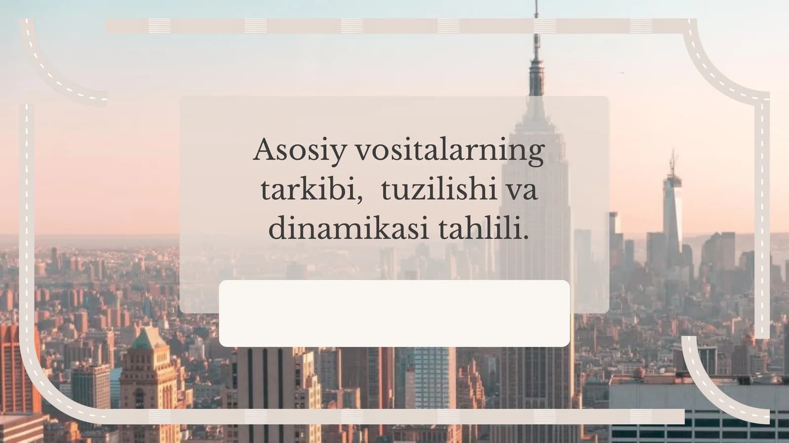 Vositalarning Tarkibi va Elementlari
