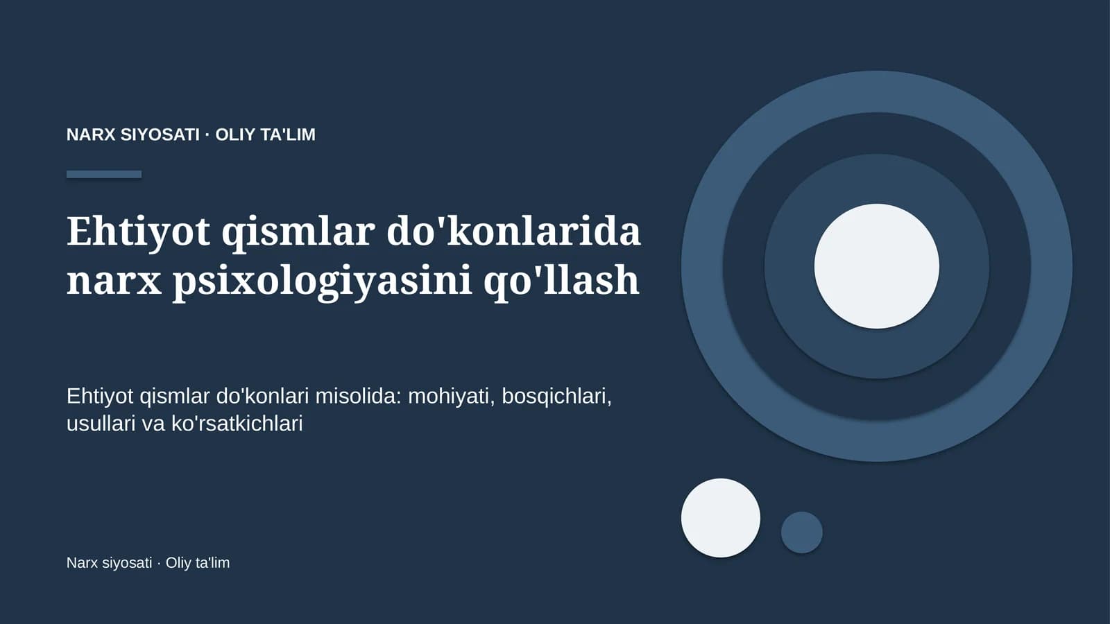 Ehtiyot qismlar do'konlarida narx psixologiyasini qo'llash