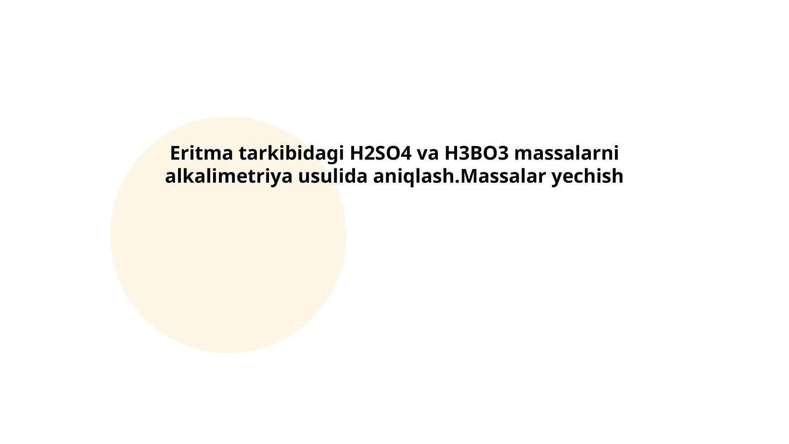 Eritma tarkibidagi moddalarning aniqlanish usullari