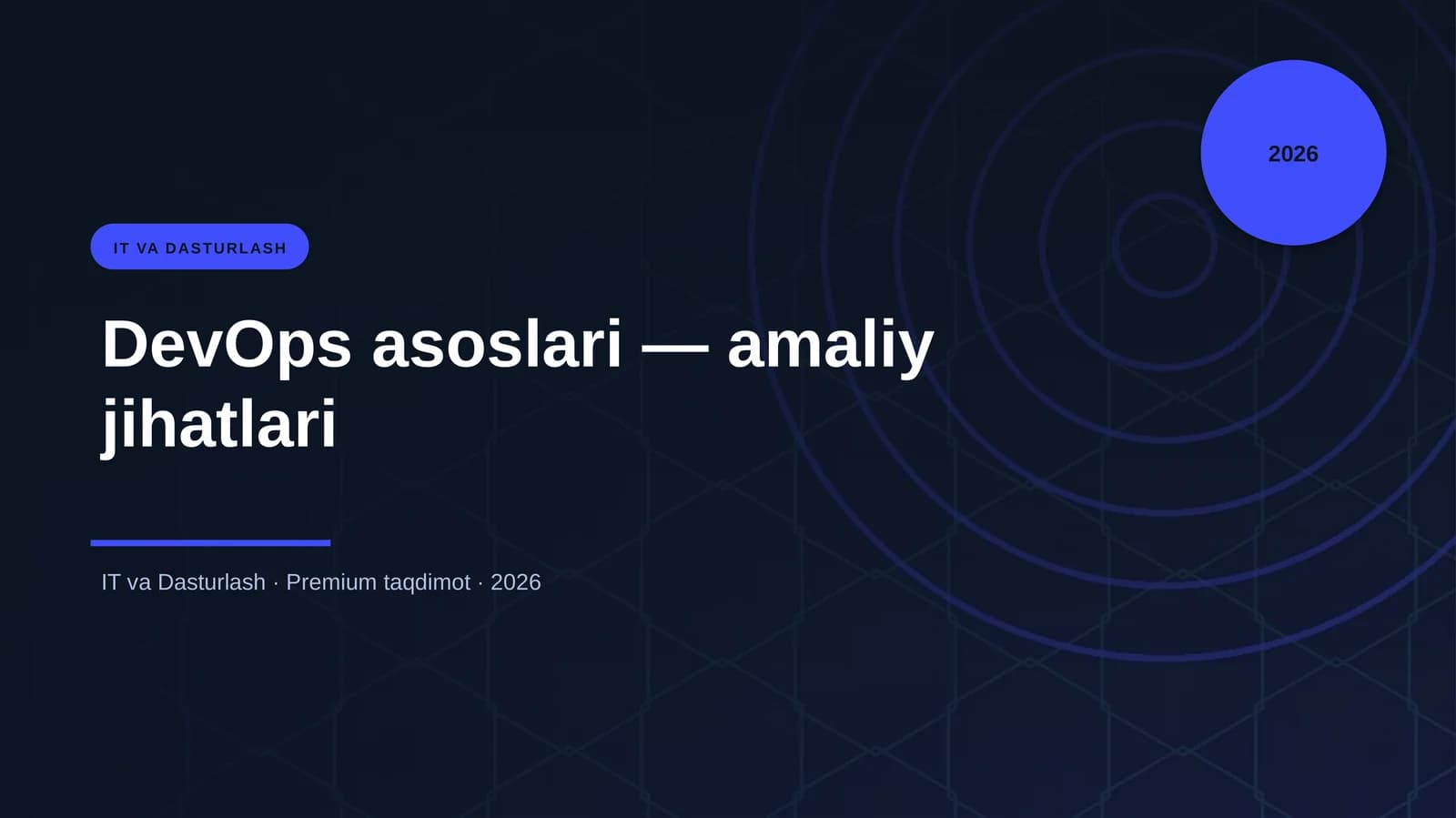 DevOps asoslari — amaliy jihatlari
