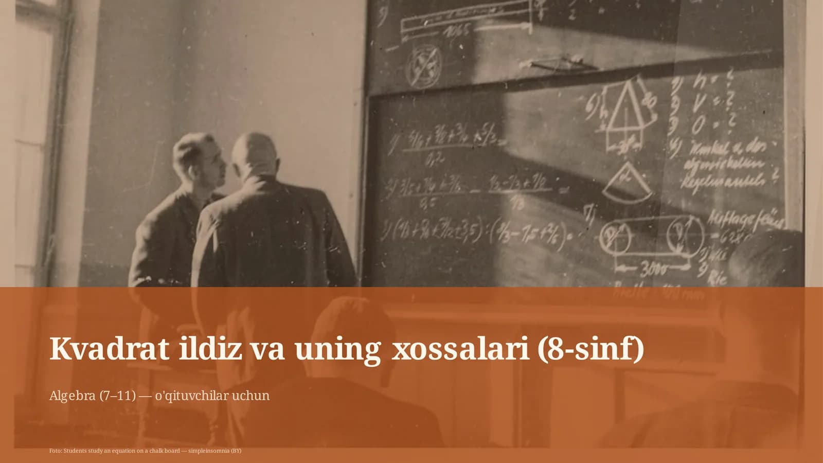 Kvadrat ildiz va uning xossalari (8-sinf)