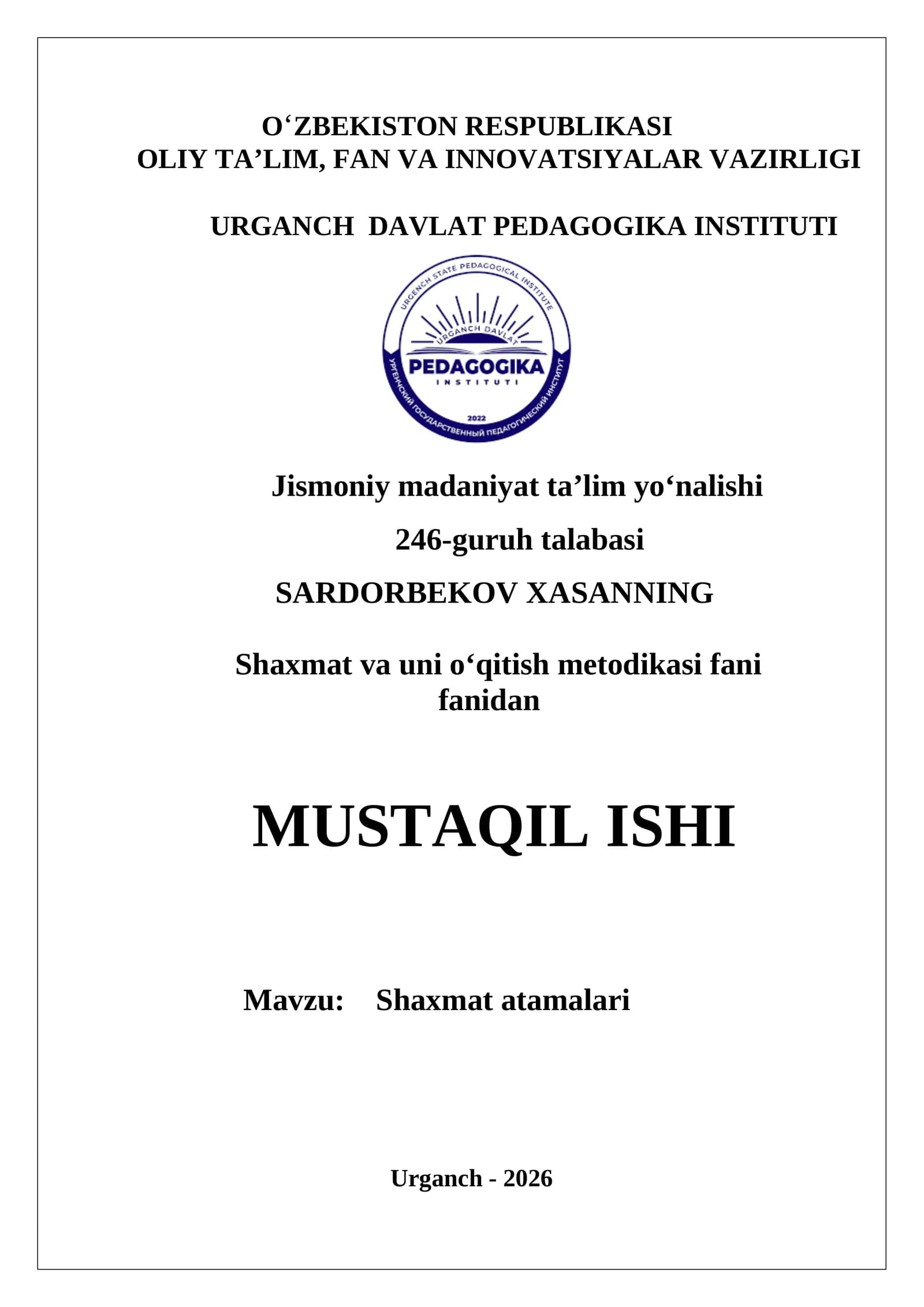 Shaxmat atamalari