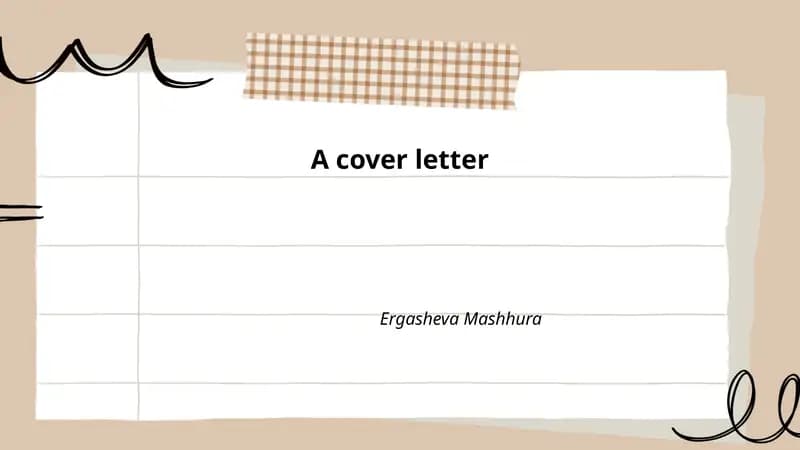A cover letter