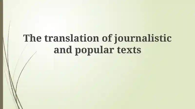 Understanding Journalistic and Popular Texts