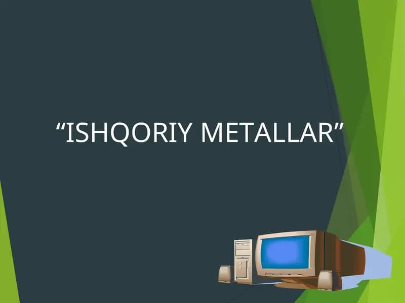 ISHQORIY METALLAR