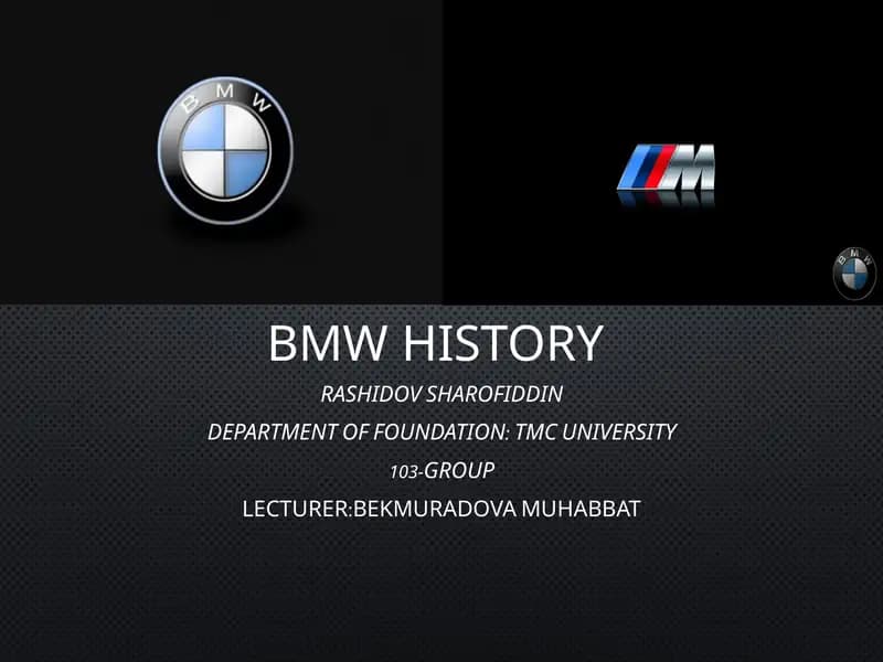 BMW History
