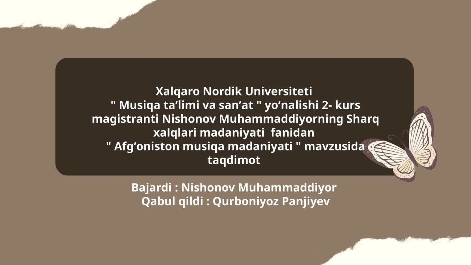 Afgʻoniston musiqa madaniyati