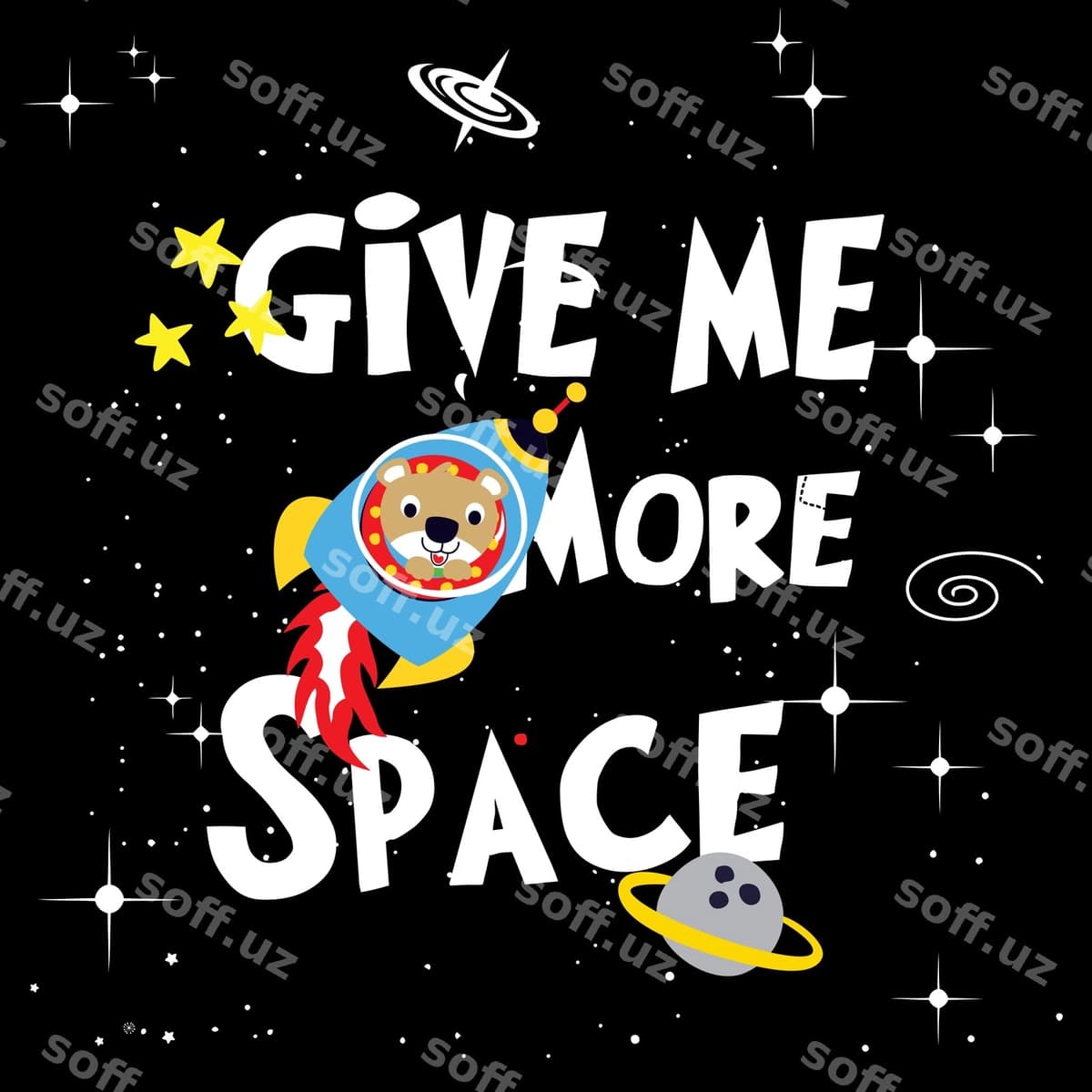 Kosmos astronauti ayiq karyakatur vektor | Space astronaut bear cartoon vector