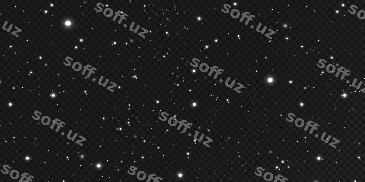 Yulduzlar shaffof orqa fonda parq. | Stars shine transparent background