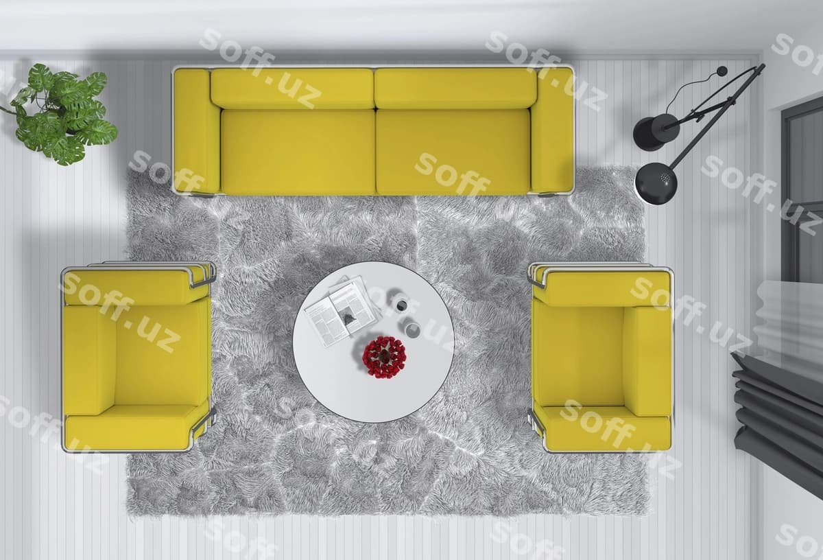 Yuqori ko'rinish ichki otish xonasi | Top view interior living room