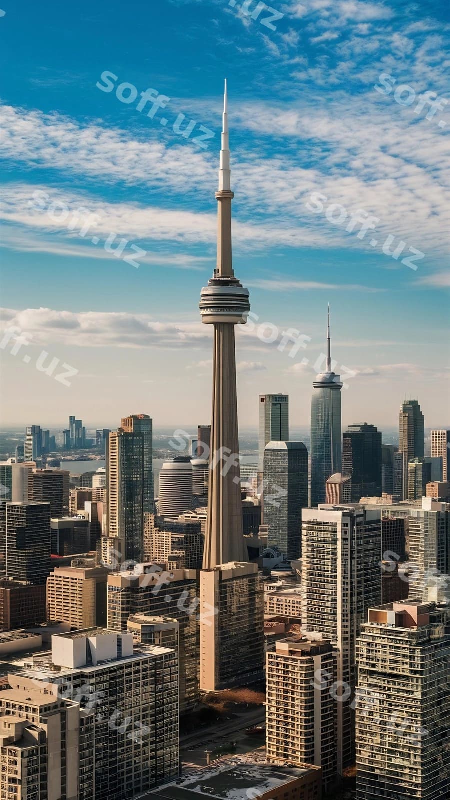 Kanada, Toronto shahar shtrihi havadan koʻrinish | Toronto skyline aerial view canada