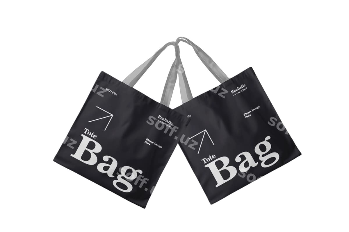 Tote bag brendirovka mockup | Tote bag branding mockup
