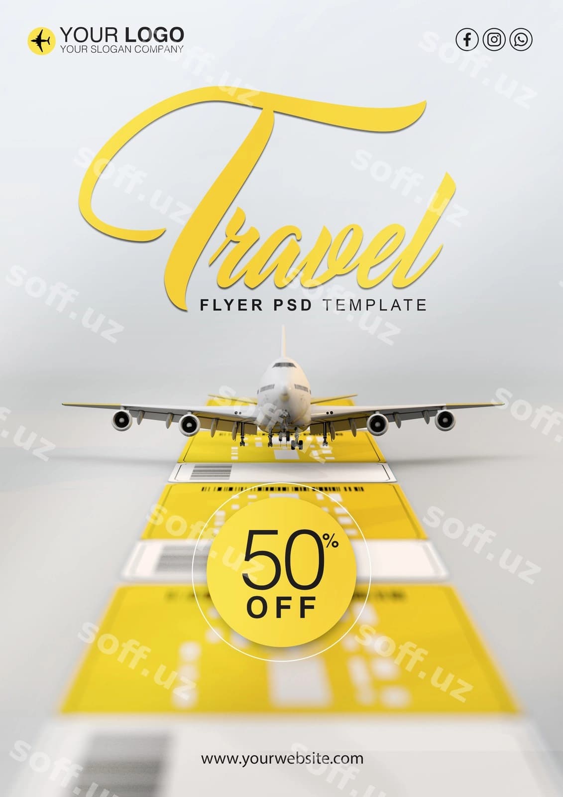 Sayohat agentligi flyer shabloni | Travel agency flyer template