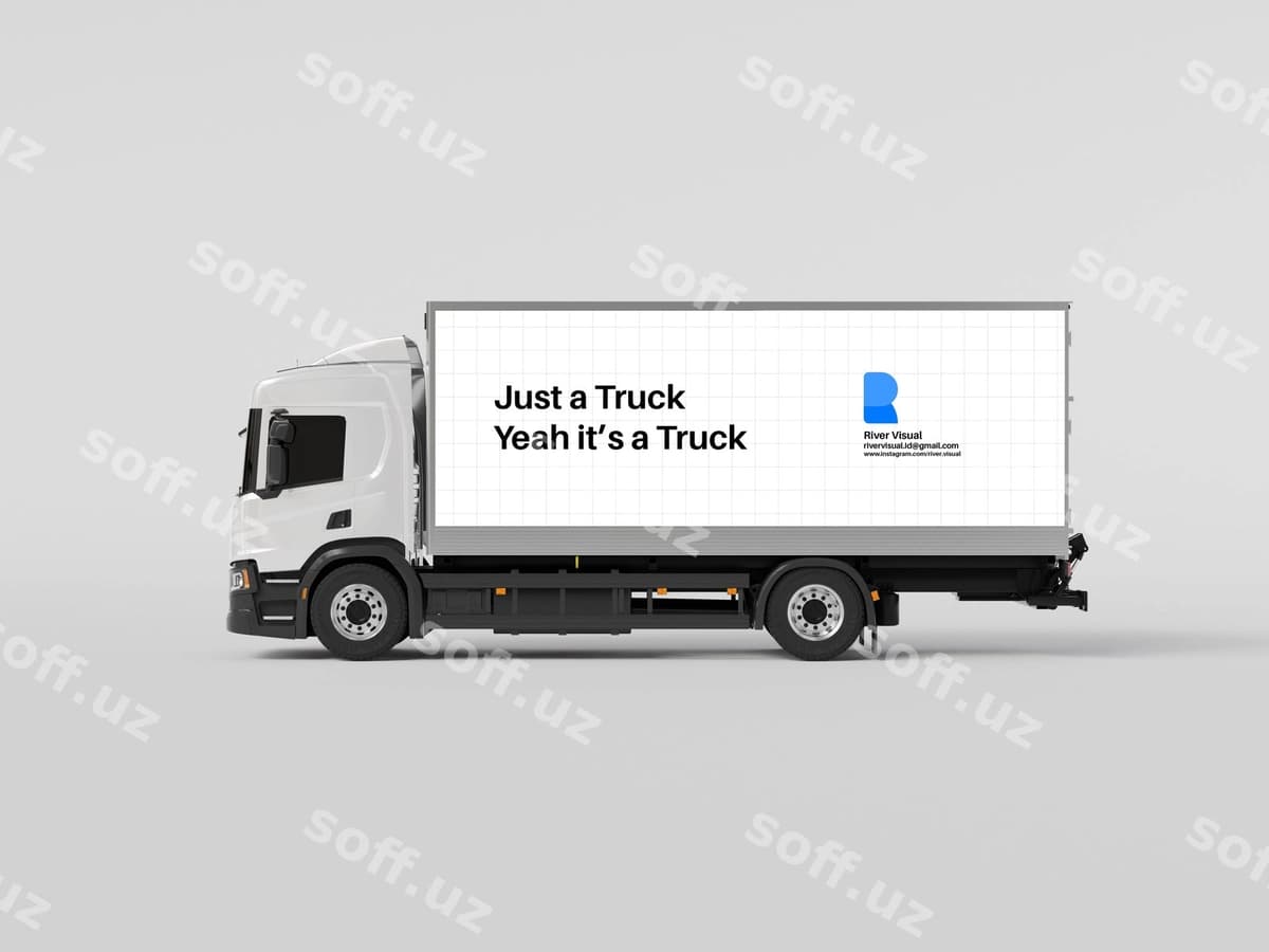 Truck reklama billboard mockup | Truck advertisement billboard mockup