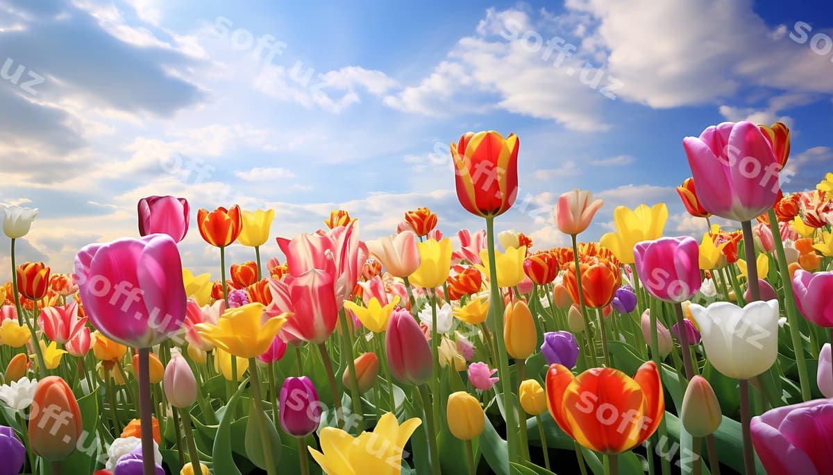 Lola gullari bog | Tulip flowers garden