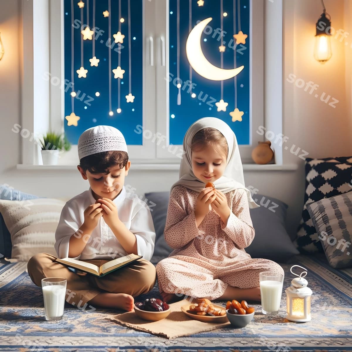 Ikki bolalar Ramazon oyida baholayotgan | Two kids enjoying month ramadan