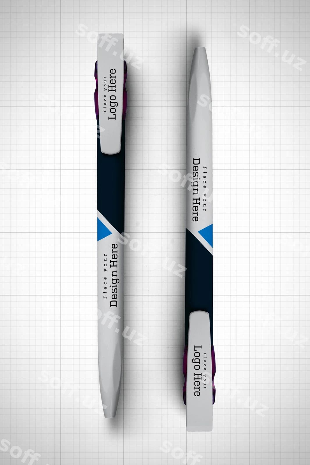 Ikkita ruchka mockup | Two pens mockup