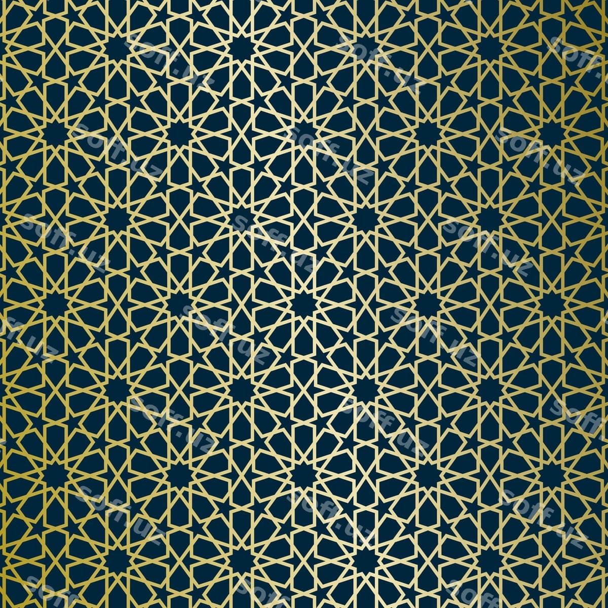 Vektor Islomiy Oltin Naqua Fon | Vector islamic gold pattern background