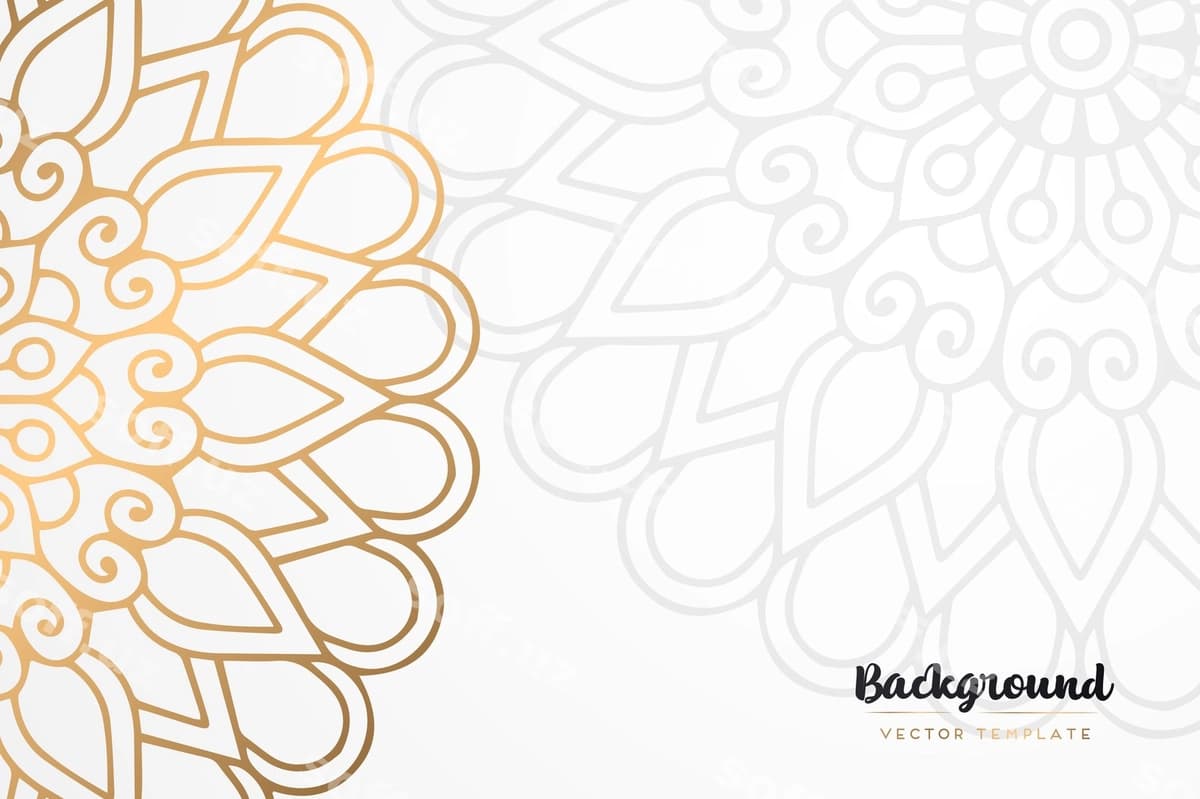 Vintaj oltin mandala foni | Vintage golden mandala background